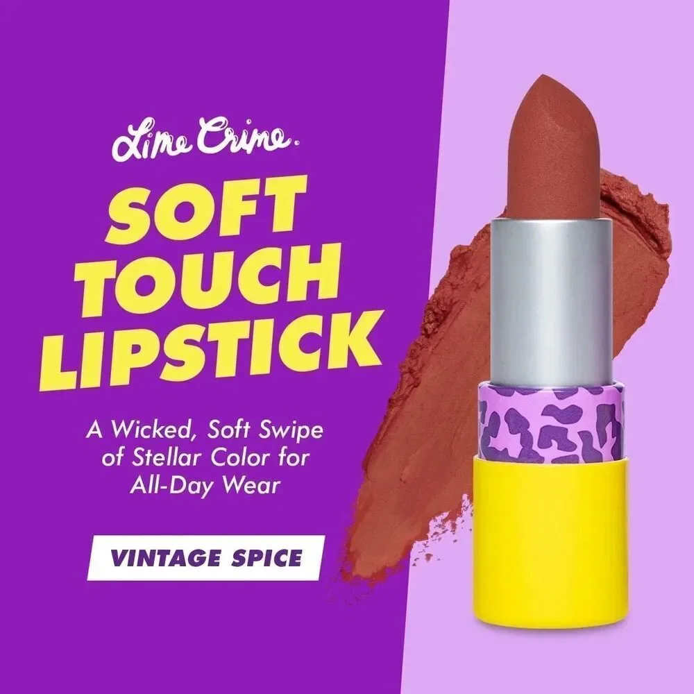 Lime Crime VINTAGE SPICE Soft Touch Matte Lipstick,  Discontinued NEW